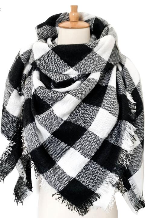 Plaid Imitation Cashmere Scarf