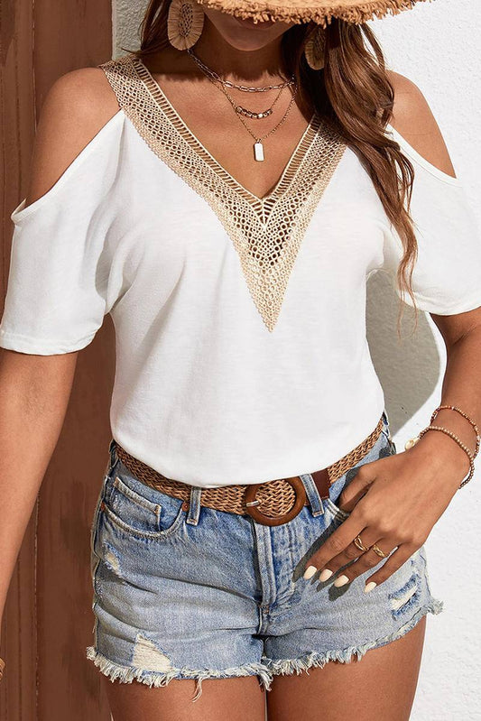 White Cold Shoulder blouse