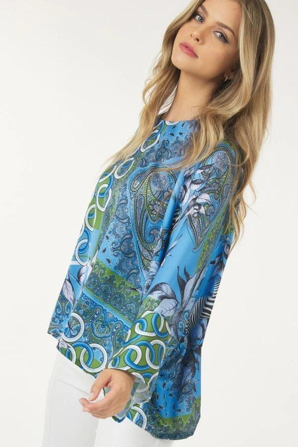 Multi Color Print Top - Beauty Always Fashion