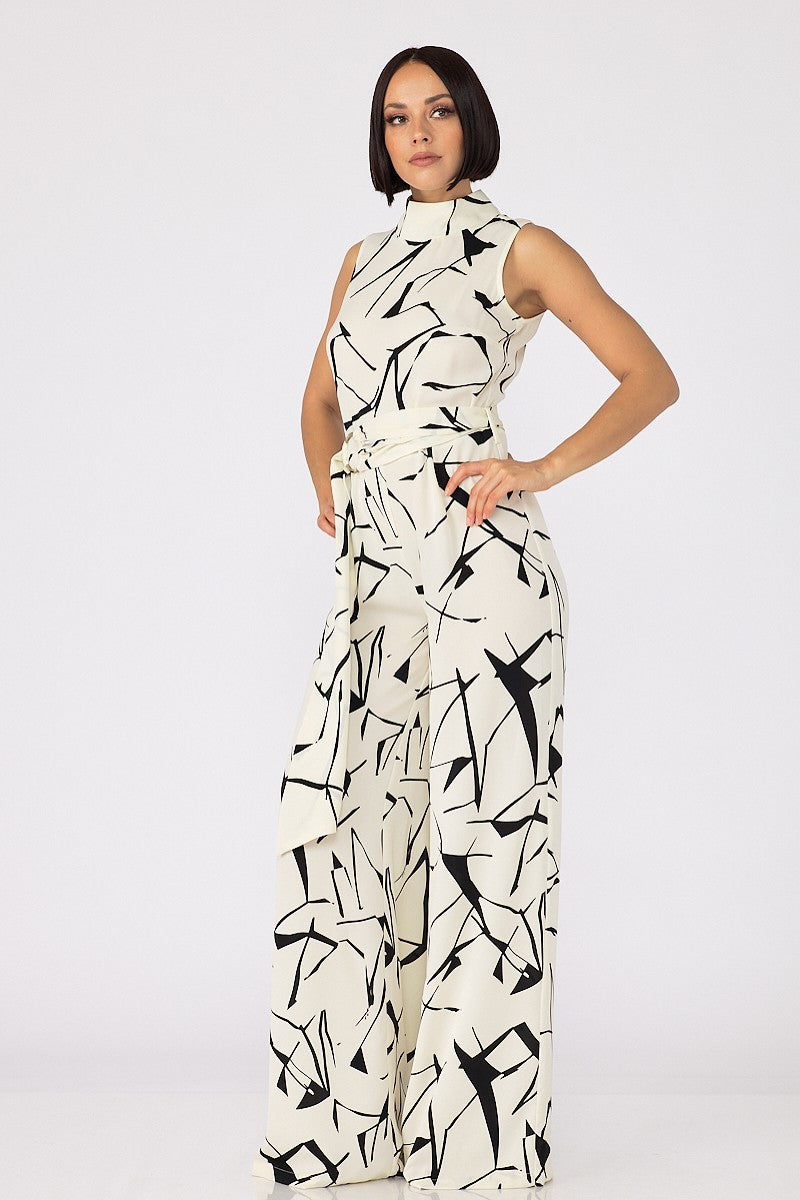 Print Fashion Woven Jumpsuit