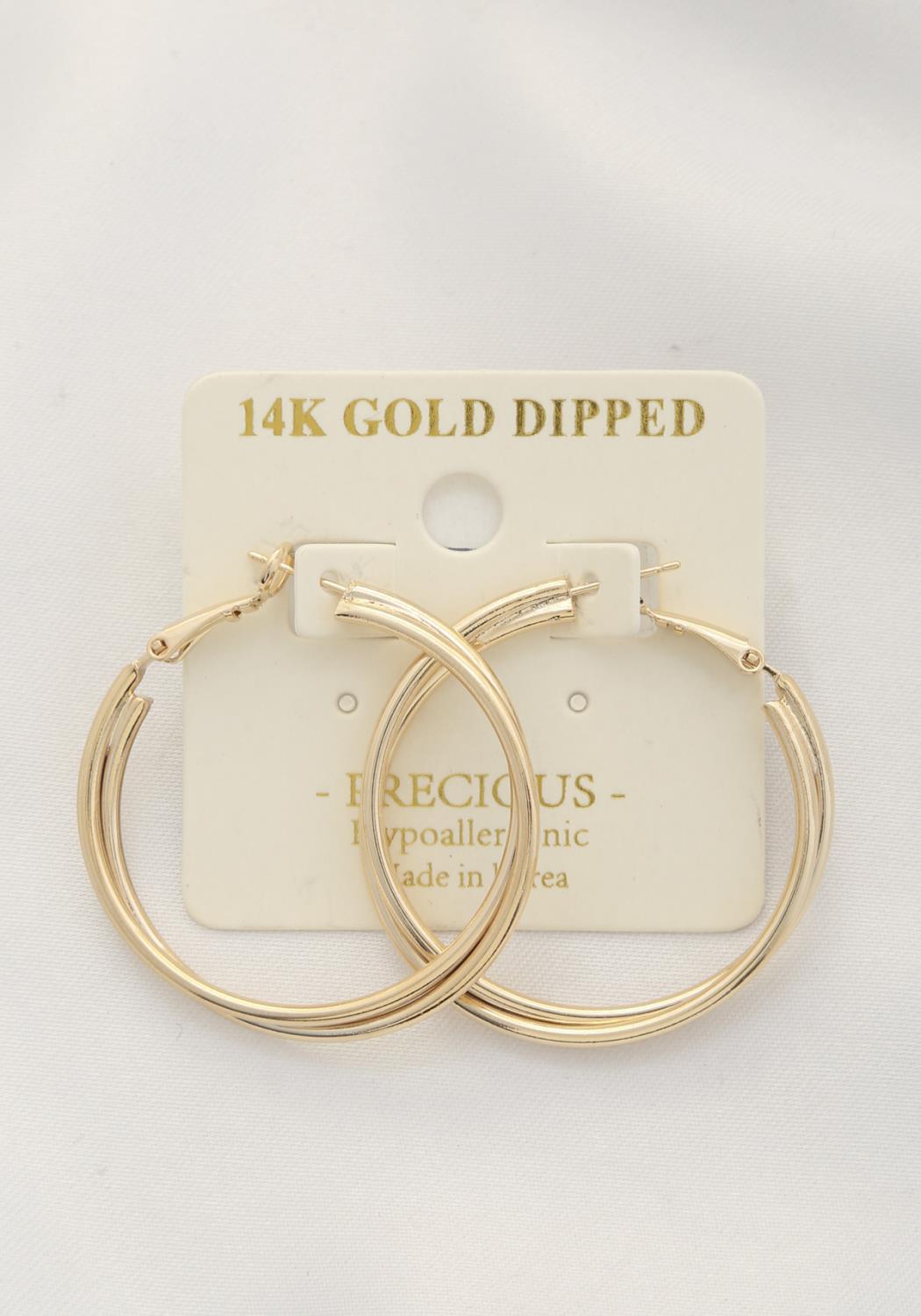 Gold Hoops Earrings