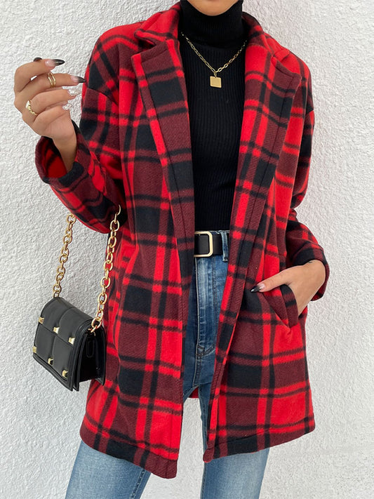 Red Checkered Plaid Jacket